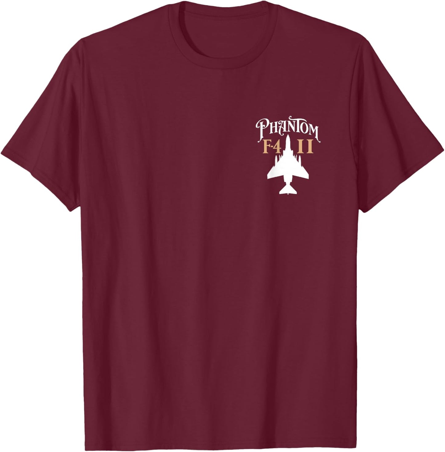 F-4 Phantom II Military Fighter Jet Aircraft Design T-Shirt - T-Shirt | Maroon