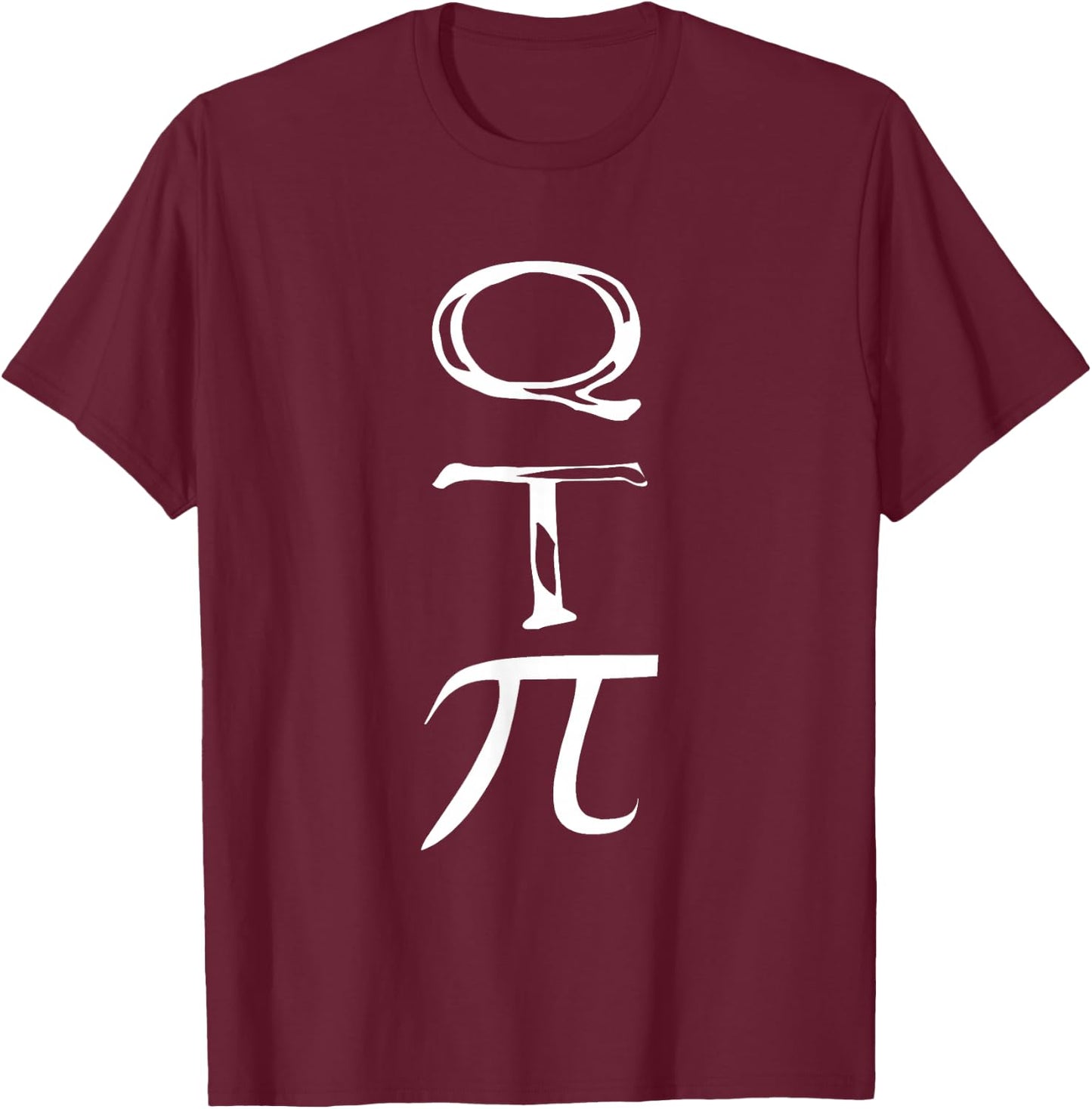 Pi Day 3.14 Cutie PI Q T Pi Funny Pie Math Geek T-Shirt - T-Shirt | Maroon
