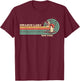 Vintage Retro Summer Fishing New York Owasco Lake T-Shirt - T-Shirt | Maroon