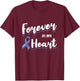 Esophageal Cancer Awareness Ribbon Loss Loving Remembrance T-Shirt - T-Shirt | Maroon