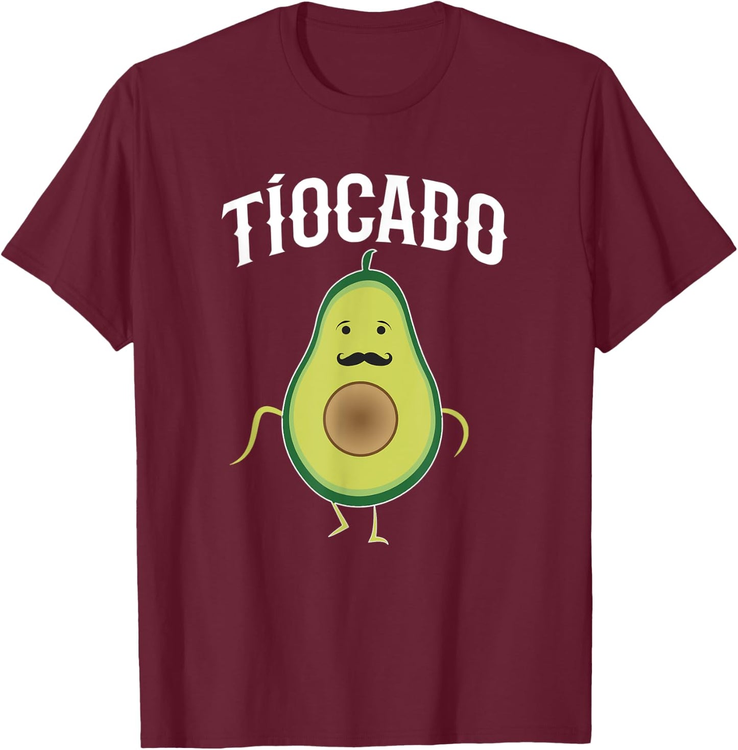 Tiocado Spanish Uncle Funny Avocado T-Shirt - T-Shirt | Maroon