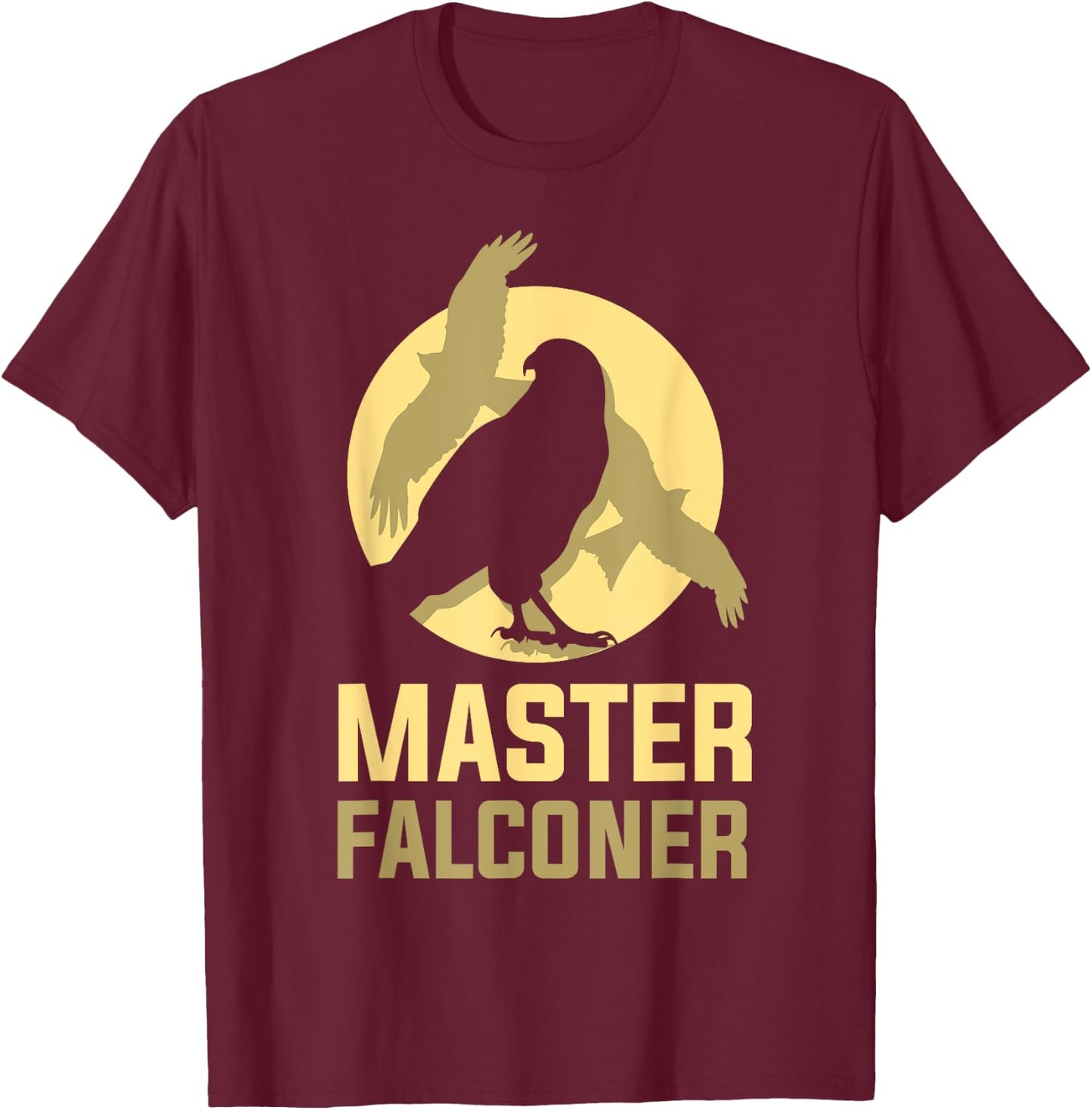 Master Falconer - Falconry T-Shirt - T-Shirt | Maroon