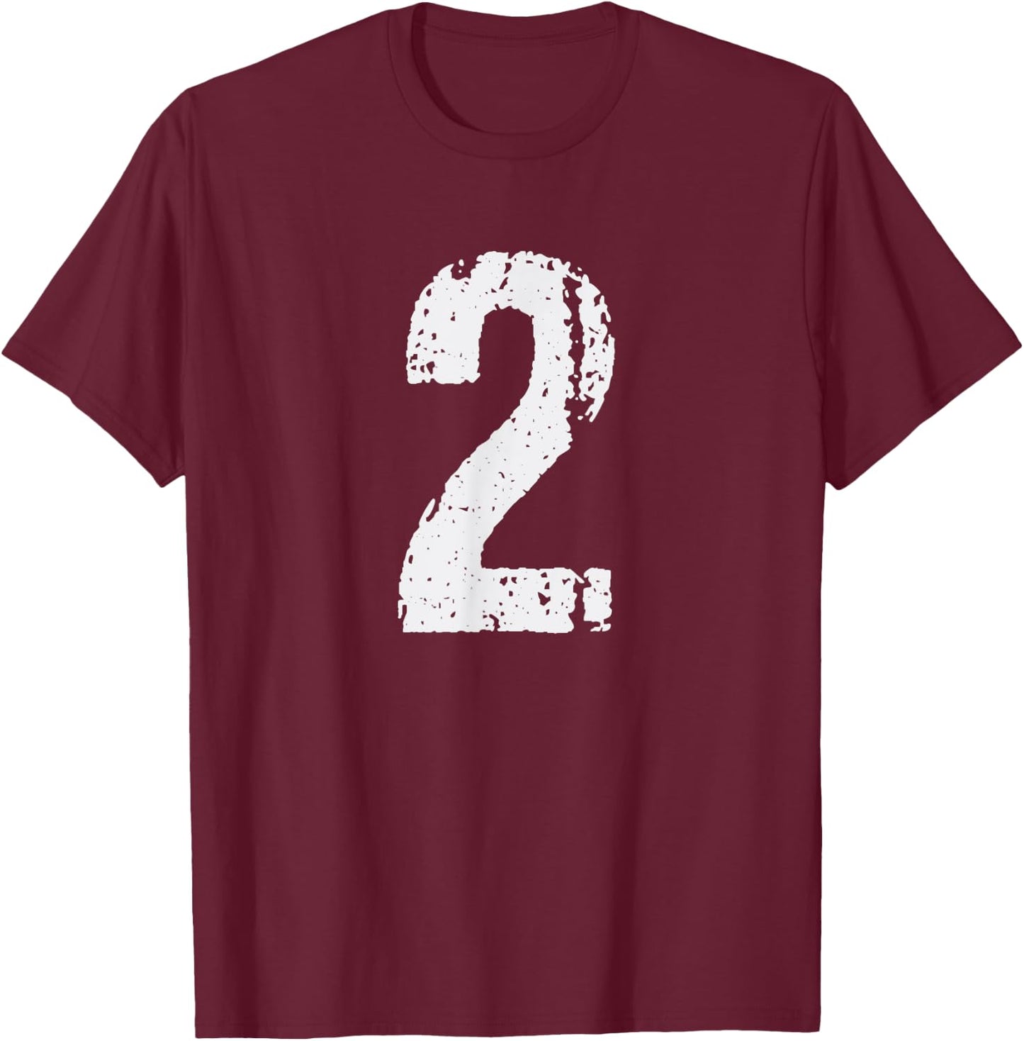 Number #2 Vintage 2nd Birthday Party 2 Years Old T-Shirt - T-Shirt | Maroon