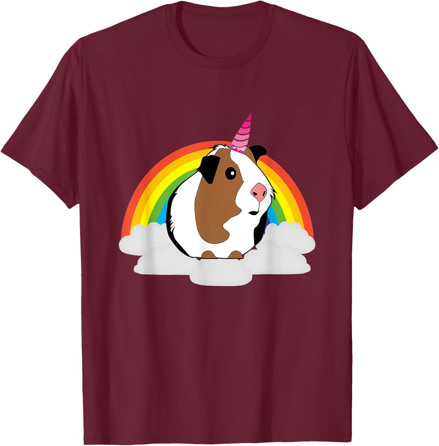Guinea Pig Unicorn Shirt | Cute Guinea Pig T-Shirt - T-Shirt | Maroon