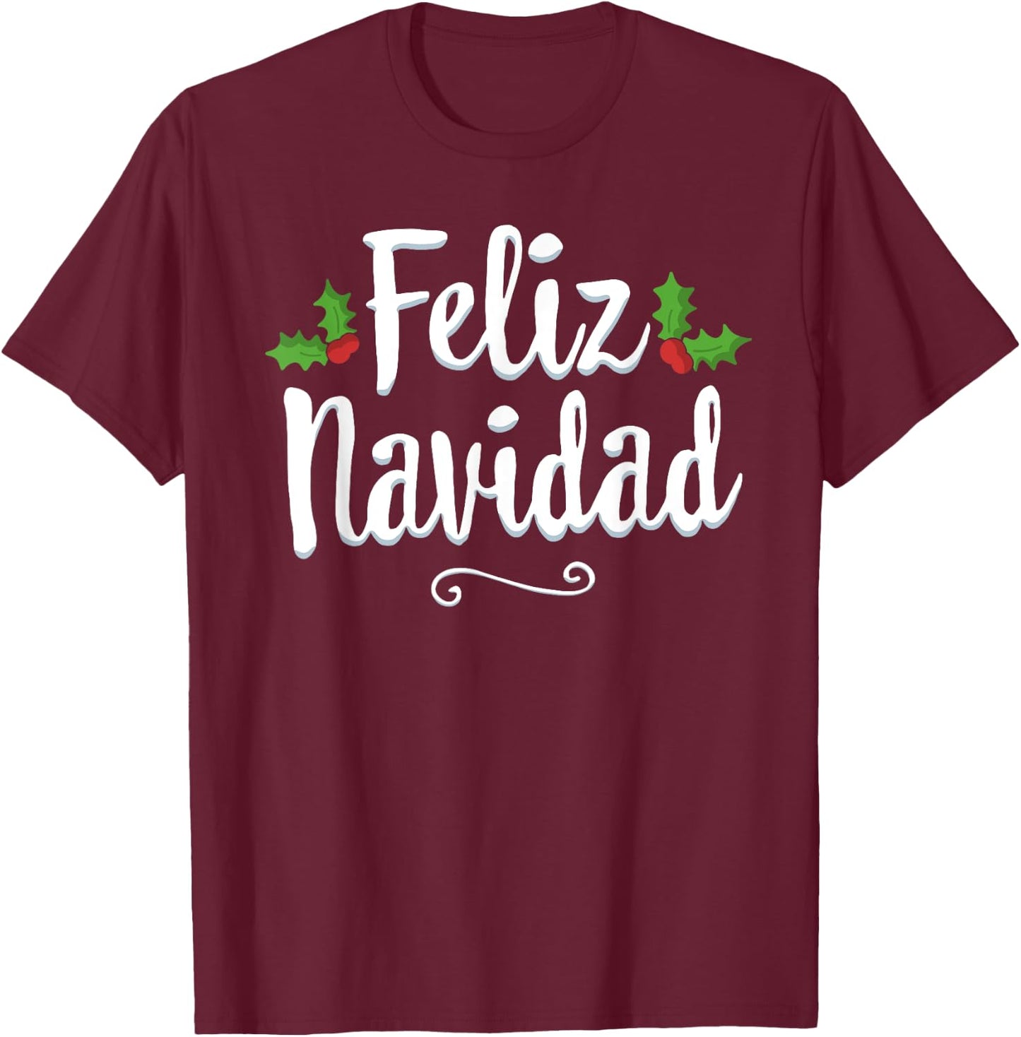 Vintage Feliz Navidad Retro Mexican Christmas Spanish Xmas T-Shirt - T-Shirt | Maroon