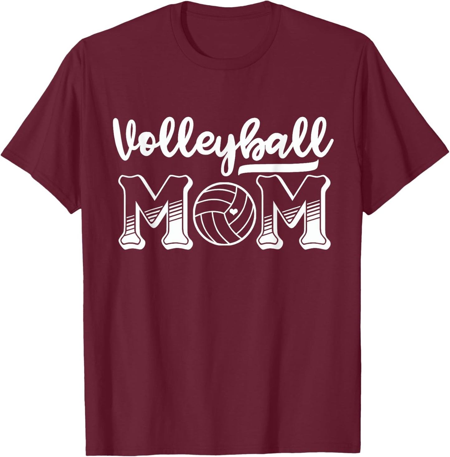 Volleyball Mom Shirt Volleyball T-Shirt - T-Shirt | Maroon