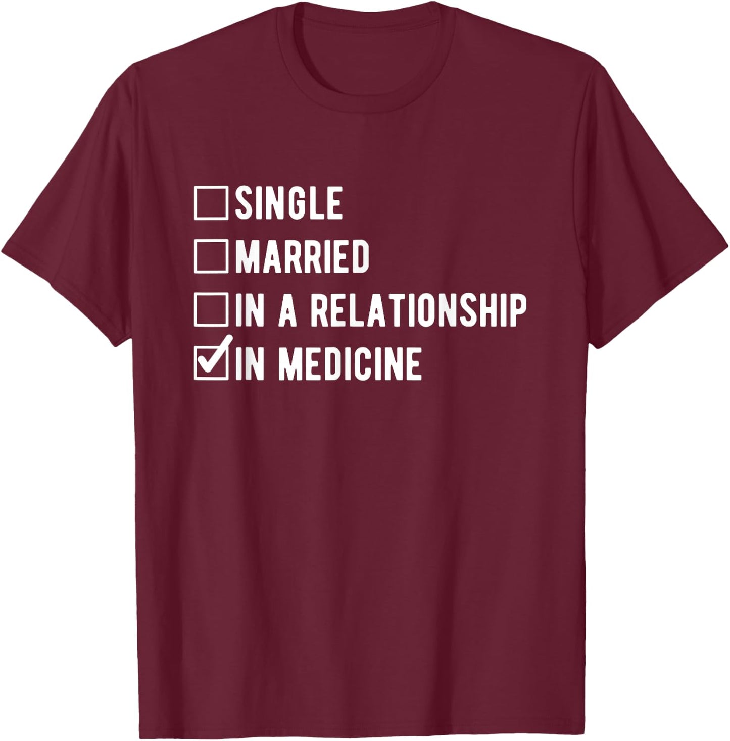 Pre Med Student Gifts Men Women In Medicine Medical School T-Shirt - T-Shirt | Maroon