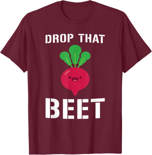 Drop That Beet EDM Rave Festival DJ Funny T-Shirt - T-Shirt | Maroon