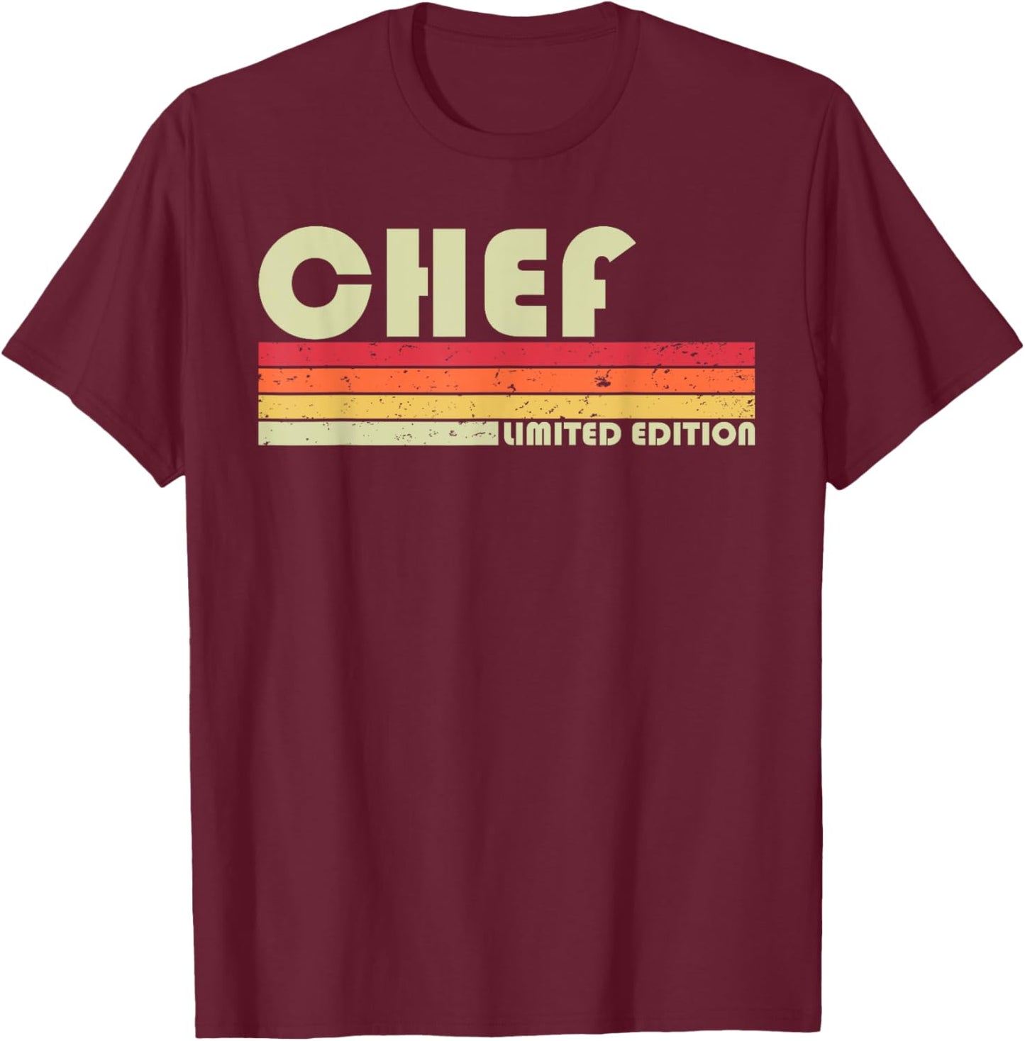 Personal Christmas Retro Vintage Graduation Gifts Chef Funny Job Title Profession Birthday Worker Idea T-Shirt - T-Shirt | Maroon
