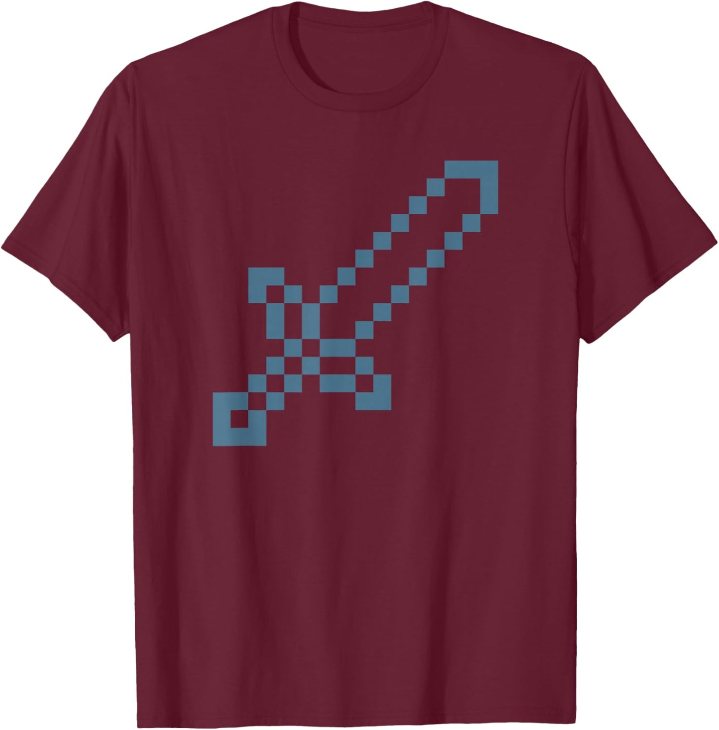 Minecraft Big Sword Icon T-Shirt - T-Shirt | Maroon