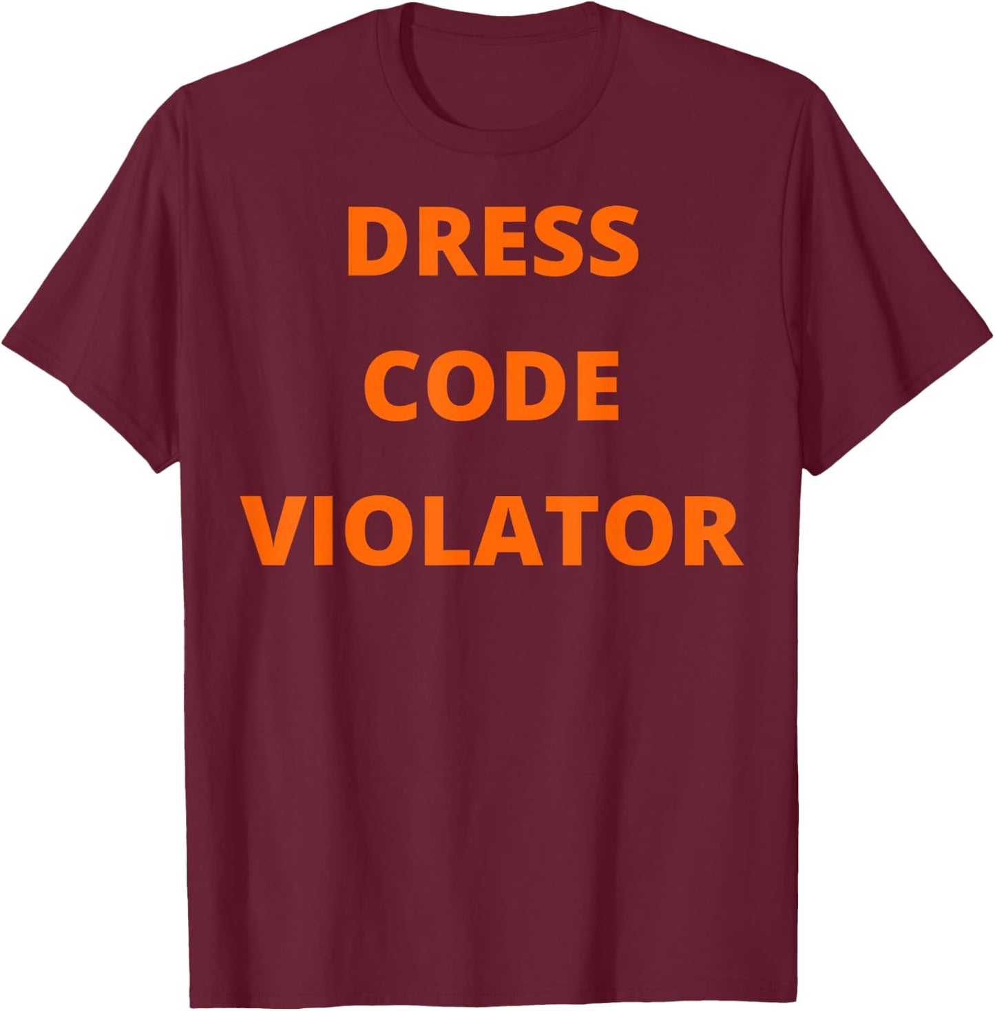 JoeHx Dress Code Black -Adults, -Kids Cotton 100% Classic Fit Collarless Round Neck Short Sleeve Text-Based Small T-Shirt - T-Shirt | Maroon