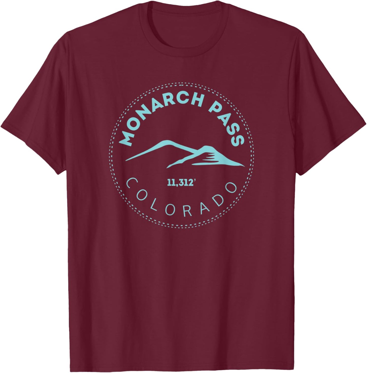 Monarch Pass Colorado Blue Bird Day - Elevated Mountain Pass T-Shirt - T-Shirt | Maroon