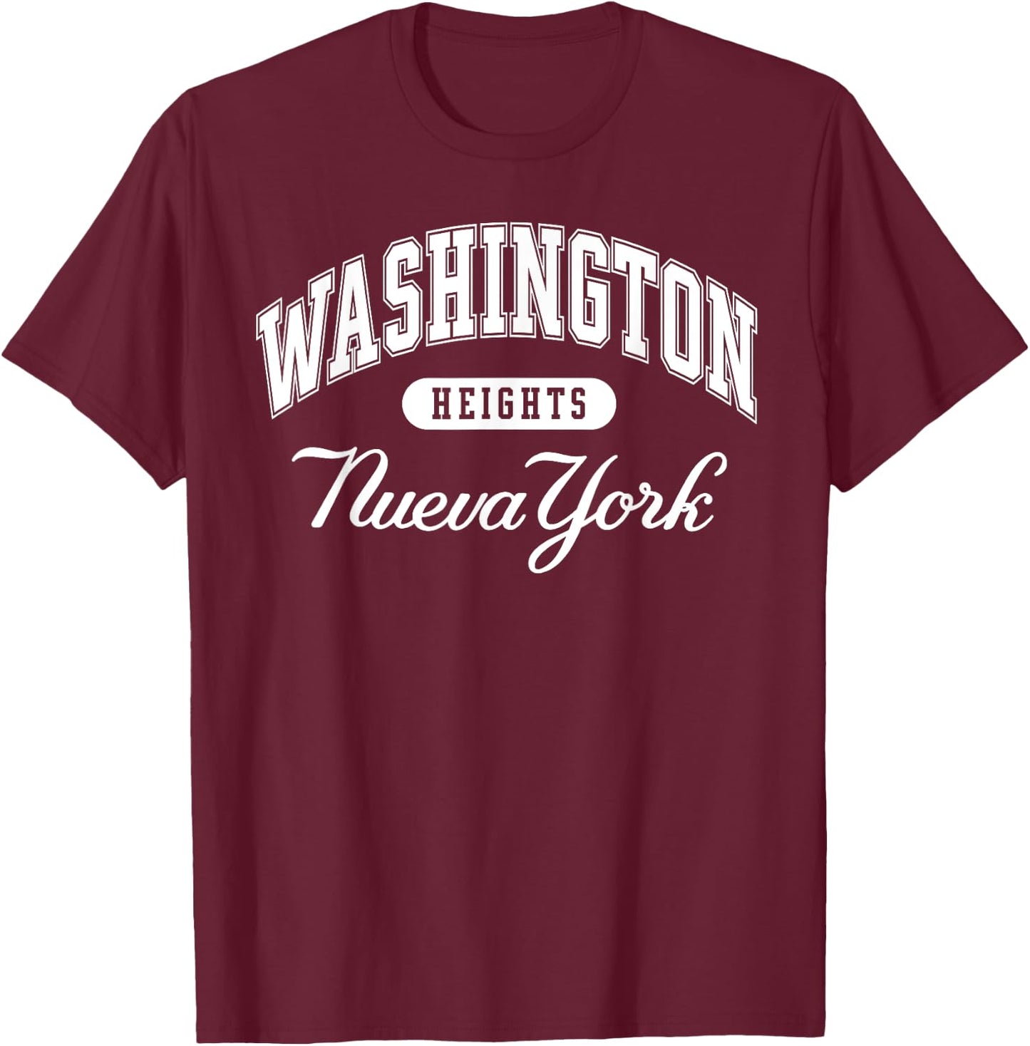 Washington Heights Nueva York - New York Vintage Retro T-Shirt - T-Shirt | Maroon