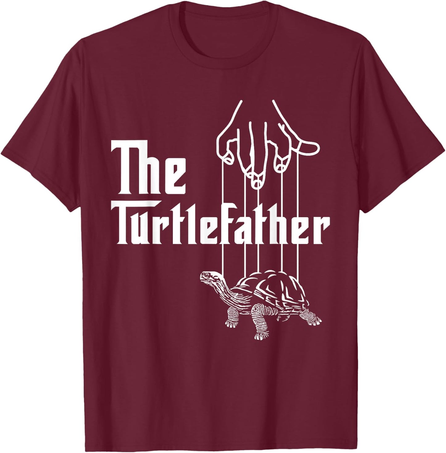 The Turtlefather Sea Turtle Dad Fathers Day Tortoise T-Shirt - T-Shirt | Maroon