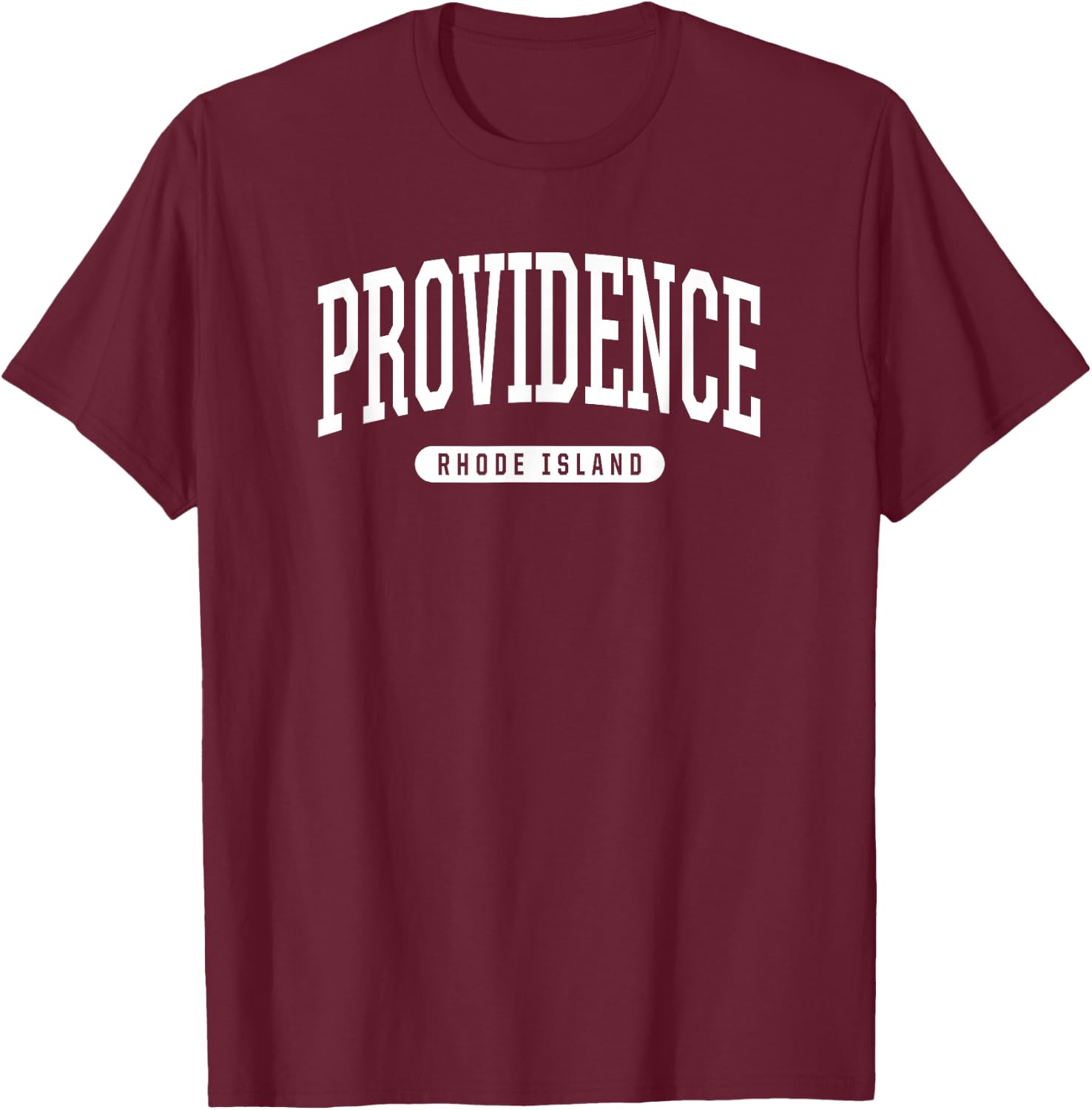 Providence Rhode Island Vacation College Style RI US T-Shirt - T-Shirt | Maroon