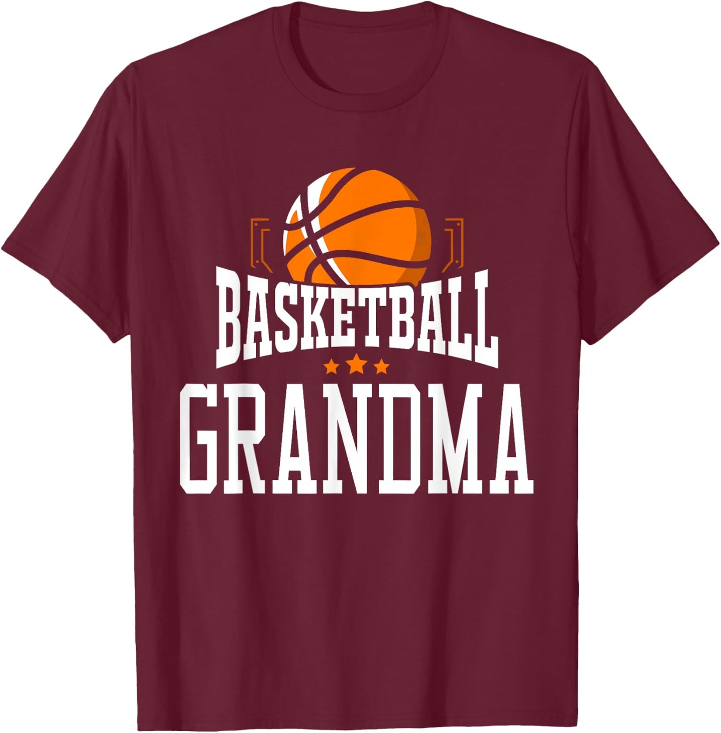 Basketball Grandma Team Sports Fan T-Shirt - T-Shirt | Maroon