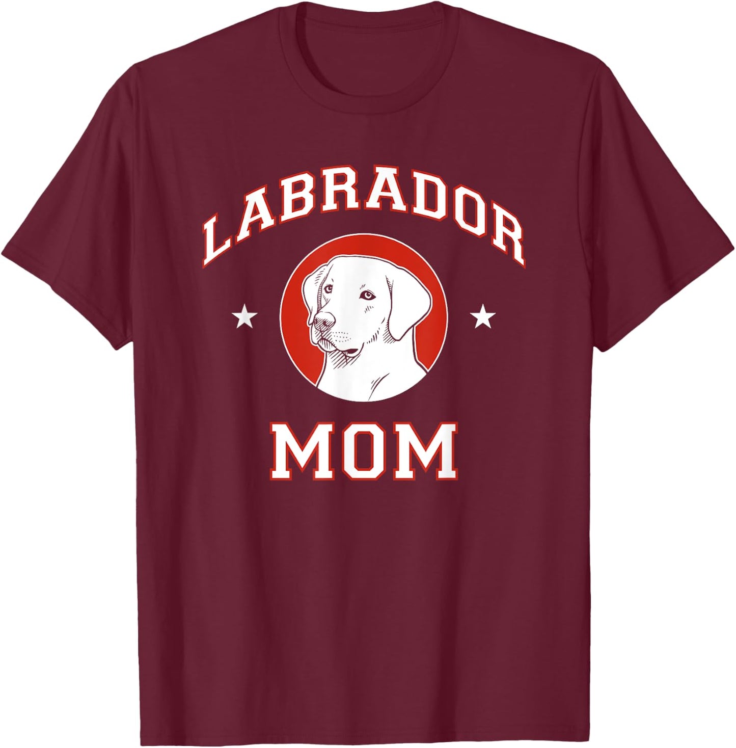 Labrador Retriever Mom Dog Mother Men Women Girls Kids T-Shirt - T-Shirt | Maroon
