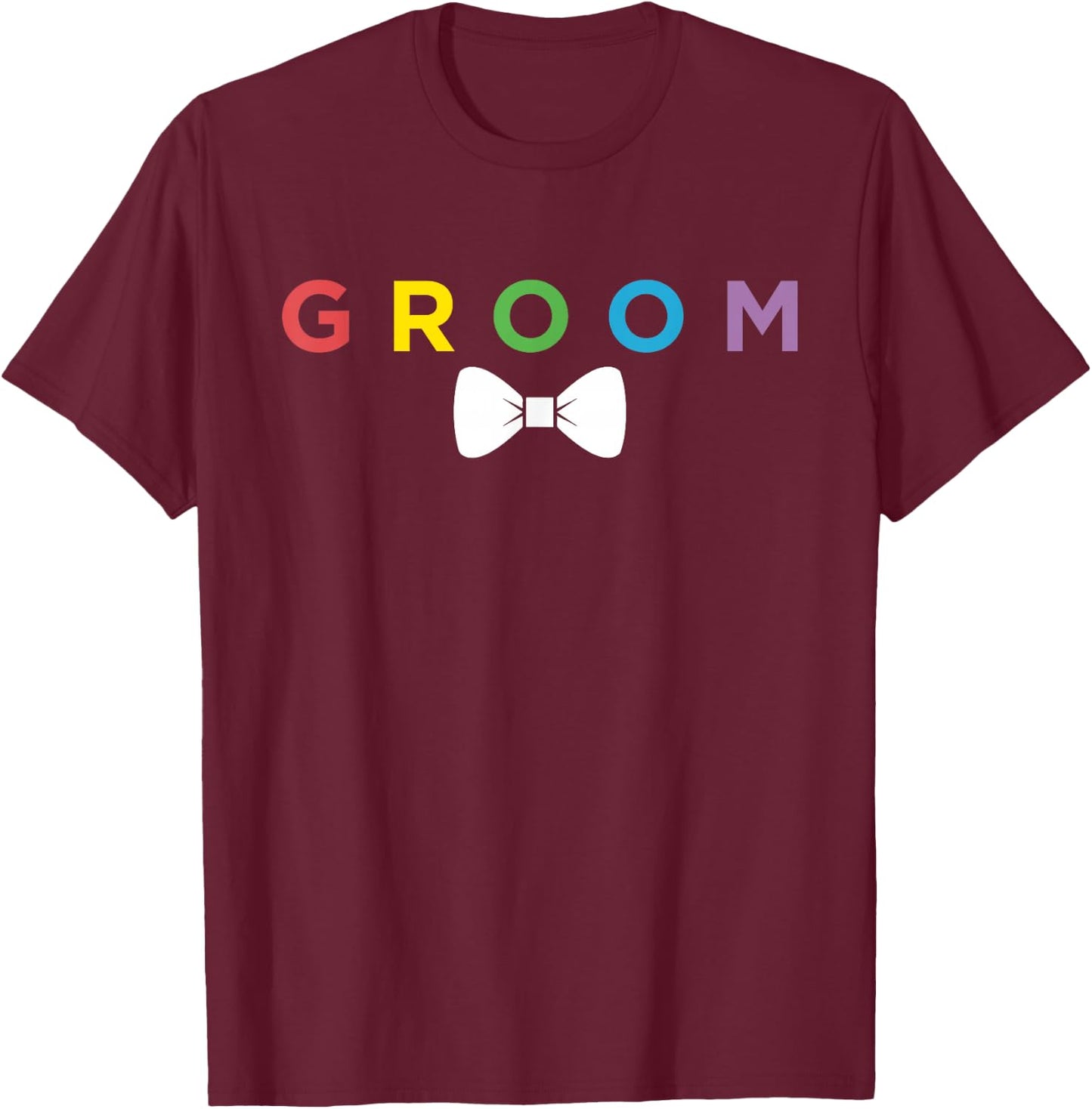 Groom LGBT Gay Bachelor Party T-Shirt - T-Shirt | Maroon