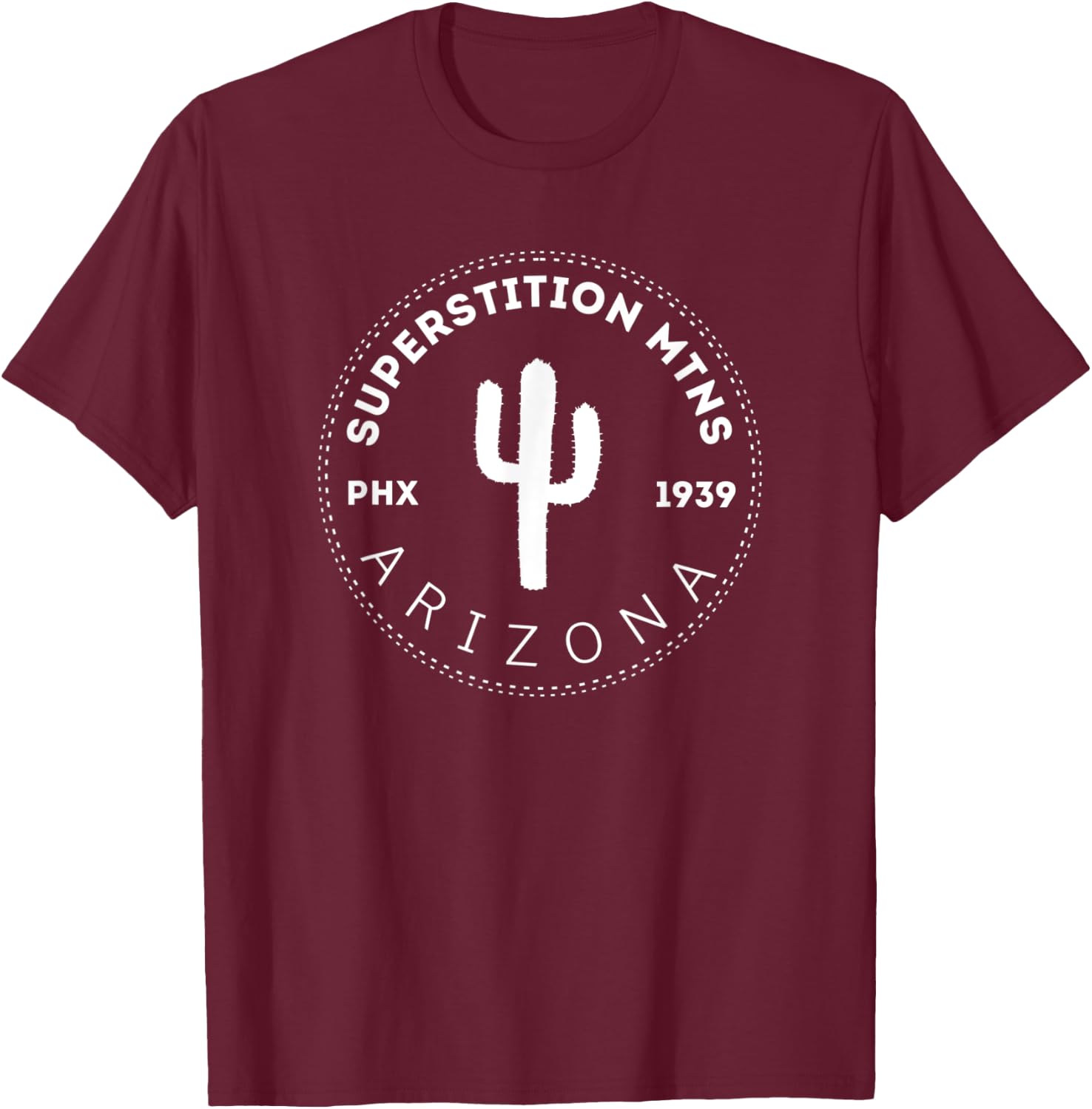 Superstition Mountains - Phoenix Arizona T-Shirt - T-Shirt | Maroon