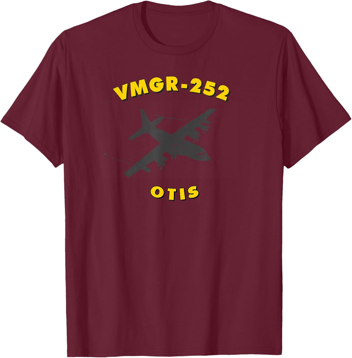 VMGR-252 Otis KC-130 Aerial Refueler Transport Squadron T-Shirt - T-Shirt | Maroon