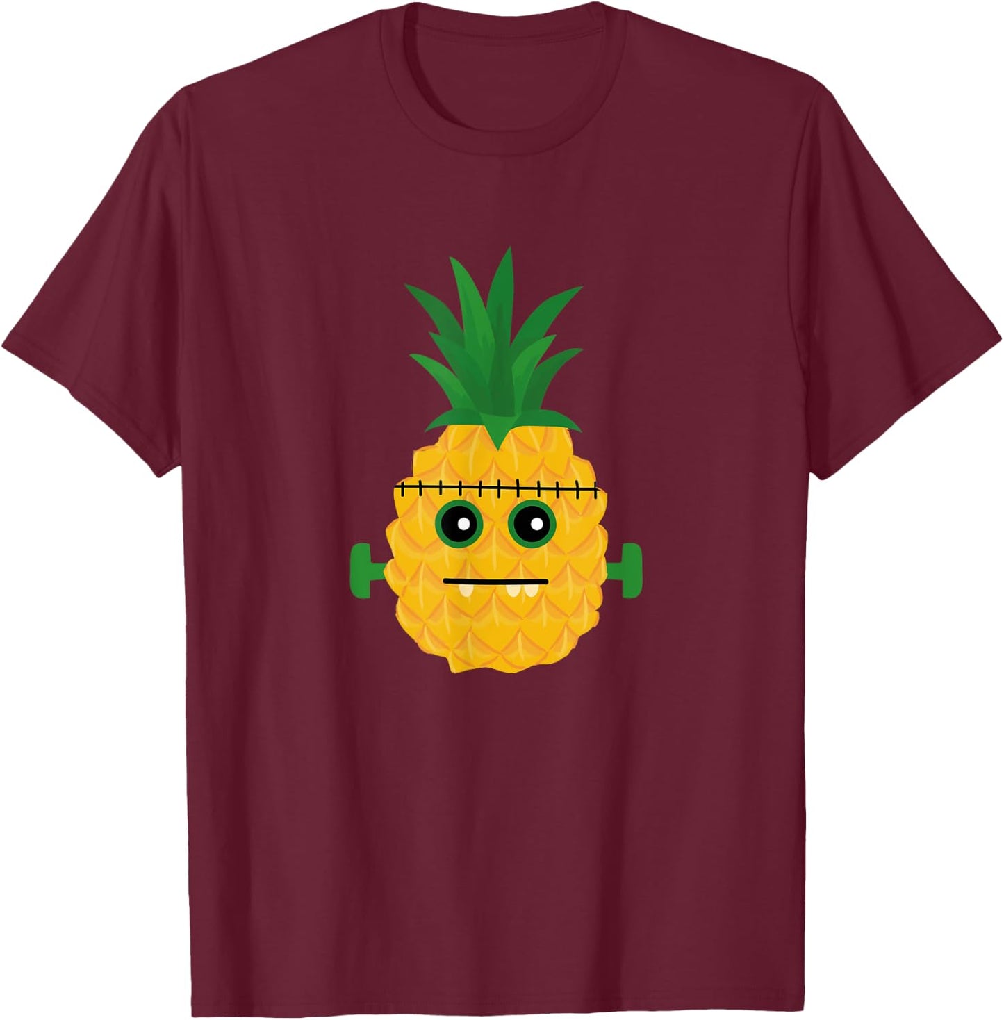 Halloween Horror Pineapple Monster T-Shirt - T-Shirt | Maroon