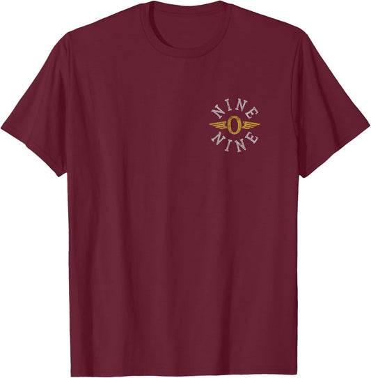 B-17 Flying Fortress WW2 Bomber | Vintage Front & Back Print T-Shirt - T-Shirt | Maroon