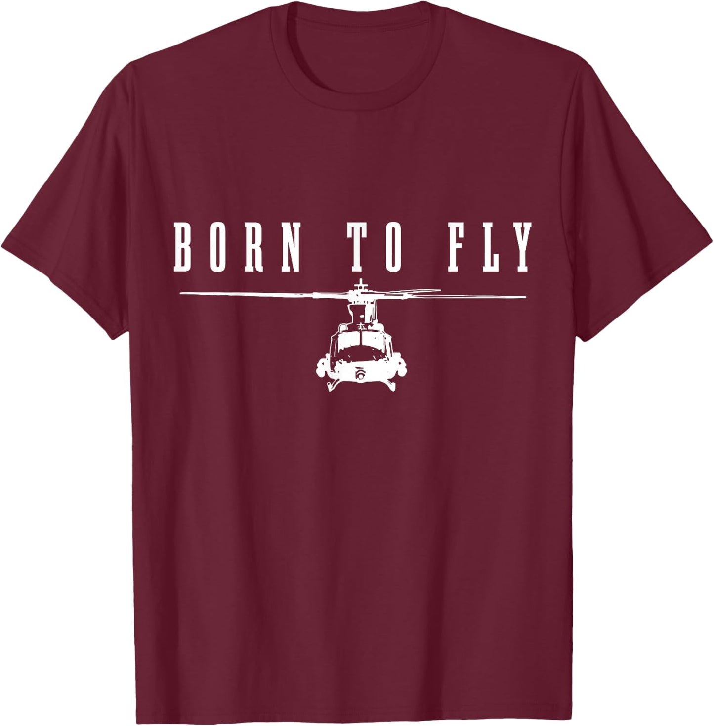 Helicopter Pilot T-Shirt - T-Shirt | Maroon