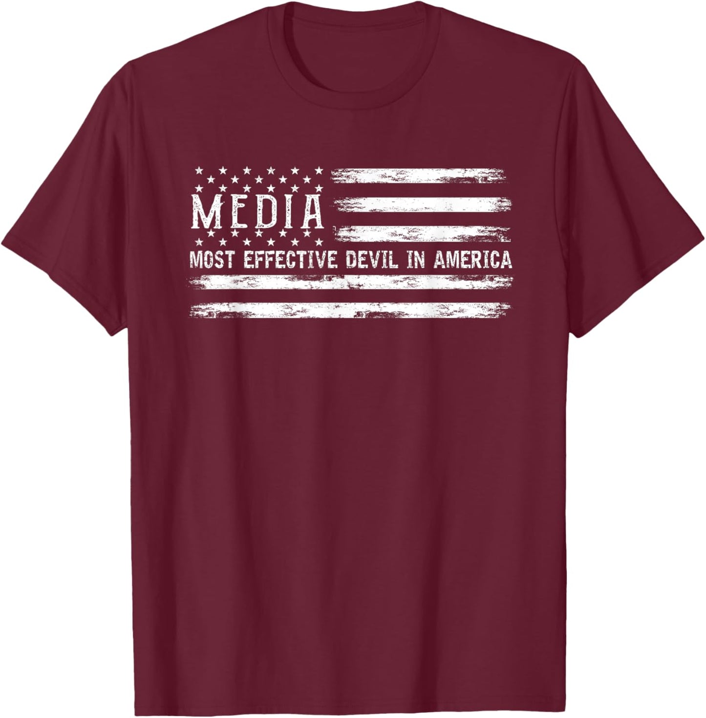 Media Most Effective Devil In America T-Shirt - T-Shirt | Maroon
