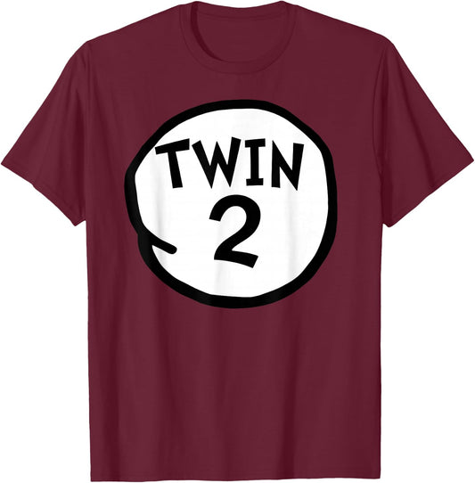Twin 2 funny matching twin twin two T-Shirt - T-Shirt | Maroon