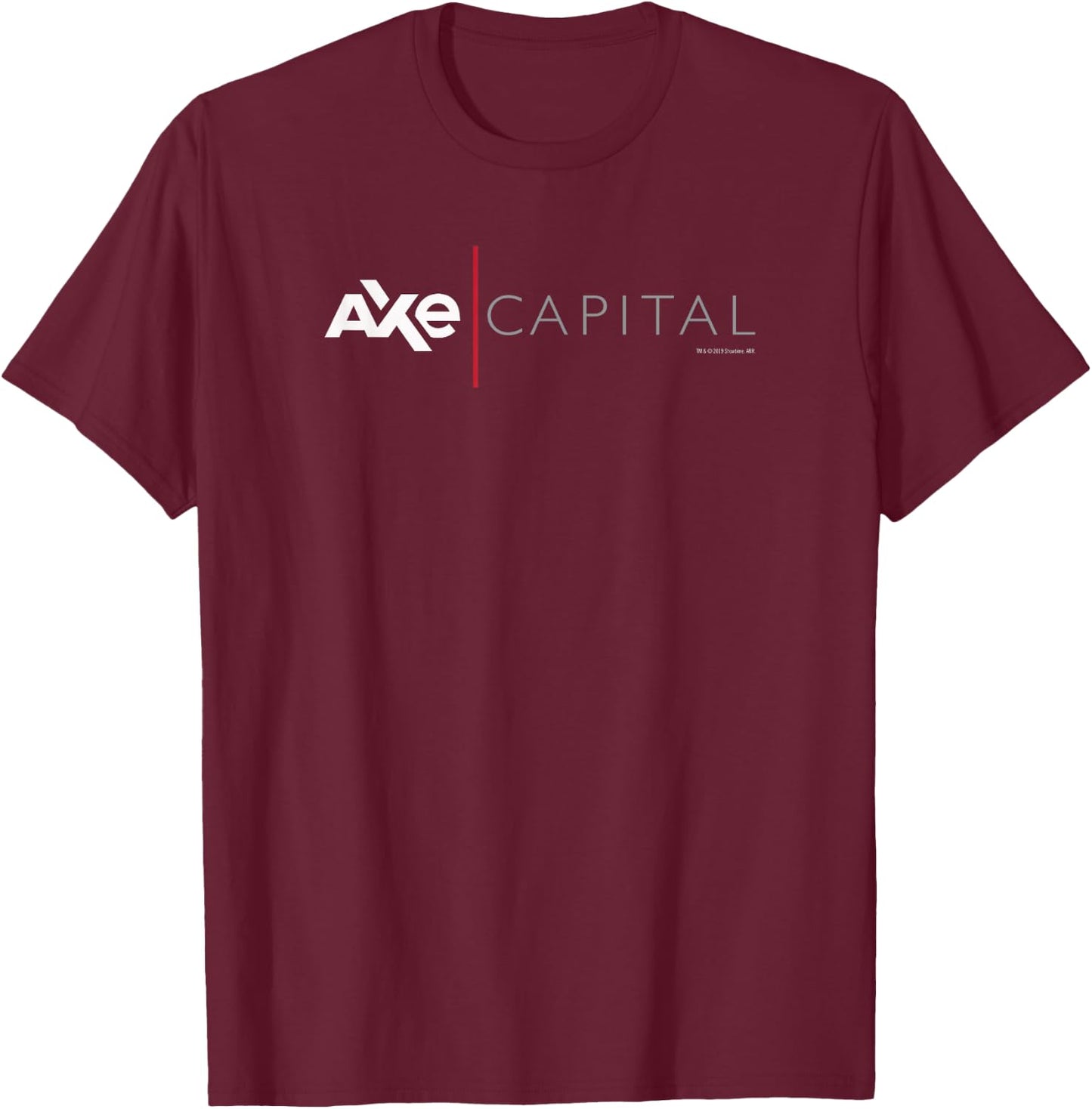 Billions Axe Capital Horizontal Logo T-Shirt - T-Shirt | Maroon