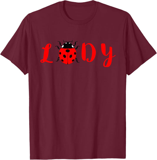 Ladybug Cute Ladybug Insect Lady Bug Lover Entomologist T-Shirt - T-Shirt | Maroon