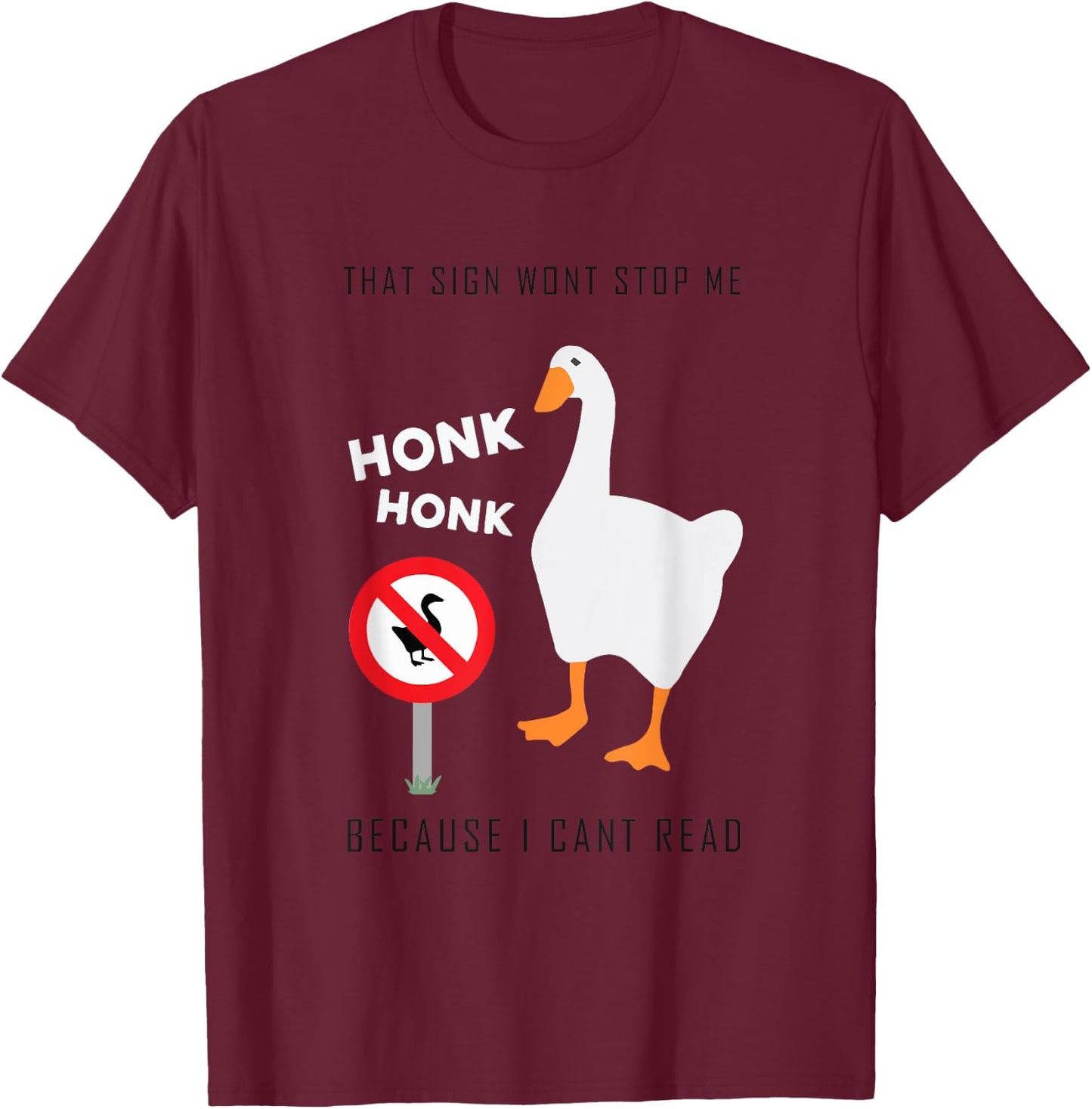 Untitled Goose Game Funny T-Shirt - T-Shirt | Maroon