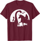 Funny Alien Riding Loch Ness Monster Nessie Bigfoot Unicorn T-Shirt - T-Shirt | Maroon