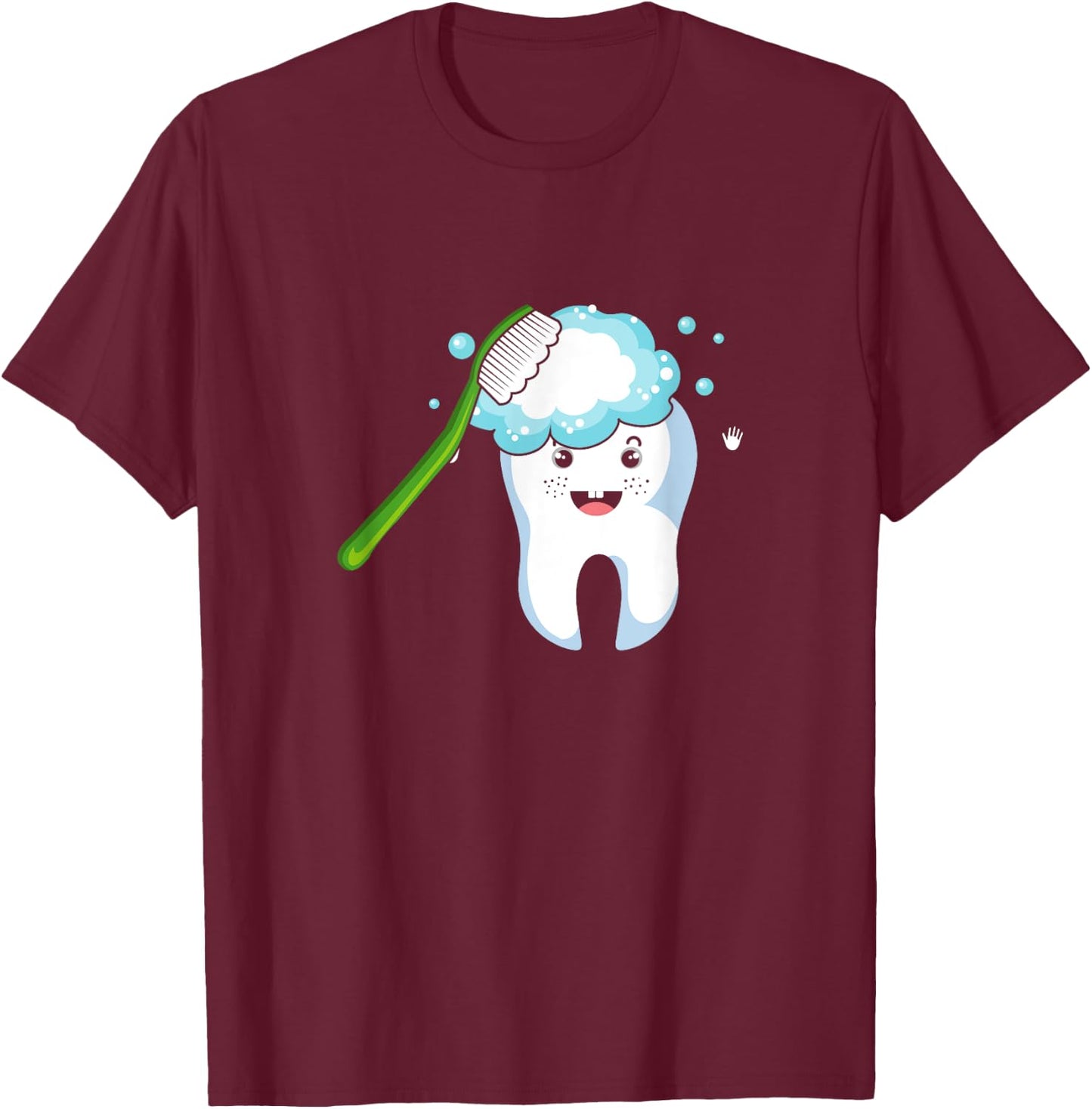 Tooth Dentist Cute Teeth Technician Hygienist Dental Teeth T-Shirt - T-Shirt | Maroon