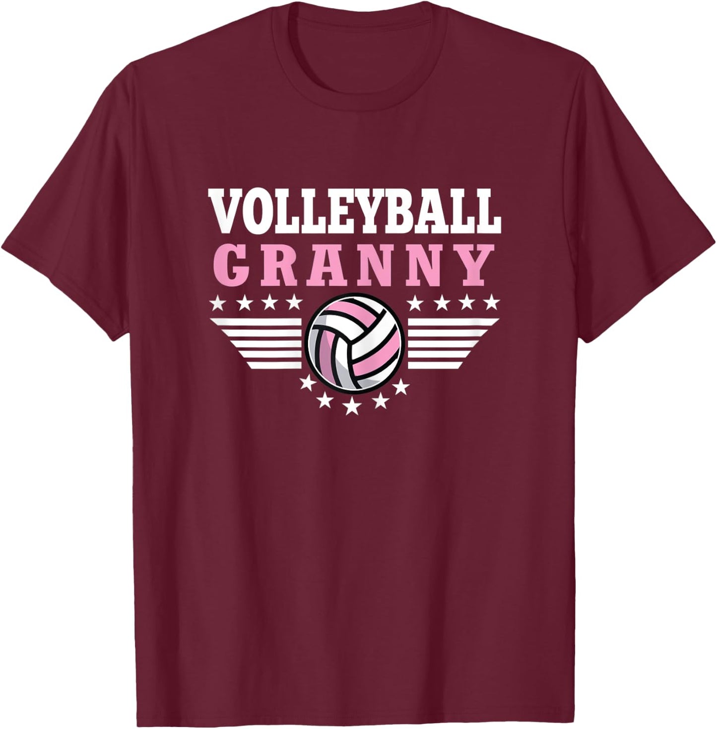 Volleyball Granny Funny Ball Granny Mother's Day Gifts T-Shirt - T-Shirt | Maroon