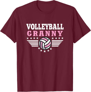 Volleyball Granny Funny Ball Granny Mother's Day Gifts T-Shirt - T-Shirt | Maroon