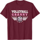 Volleyball Granny Funny Ball Granny Mother's Day Gifts T-Shirt - T-Shirt | Maroon
