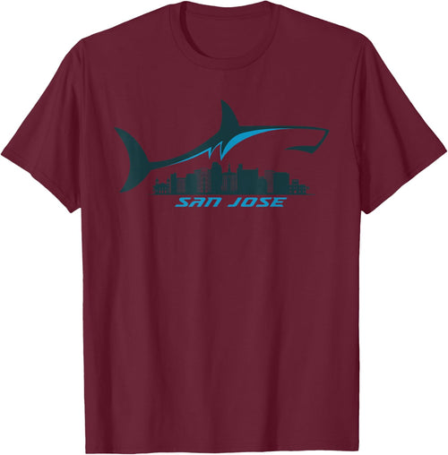 San Jose City Skyline With Shark Above Shark City SJ