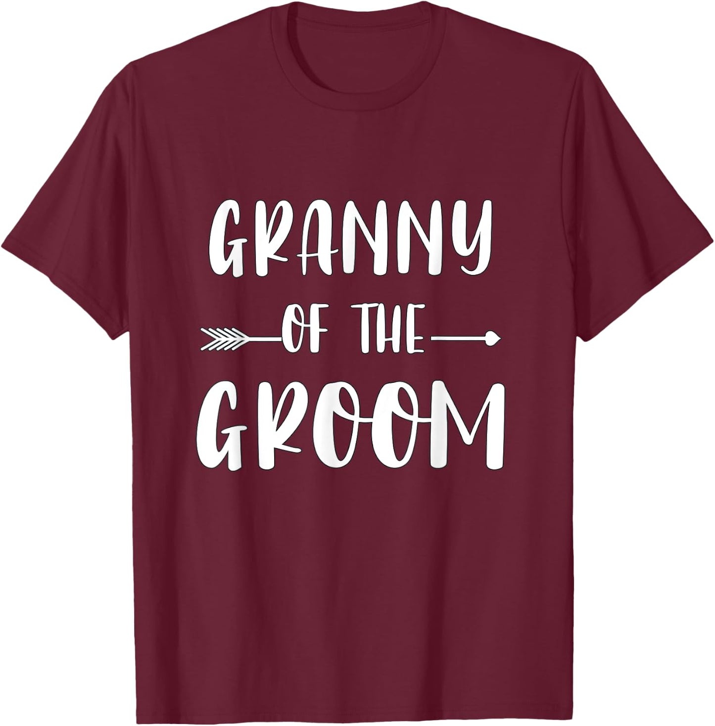Granny Of The Groom Wedding Party Matching Bridal Party T-Shirt - T-Shirt | Maroon