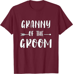 Granny Of The Groom Wedding Party Matching Bridal Party T-Shirt - T-Shirt | Maroon
