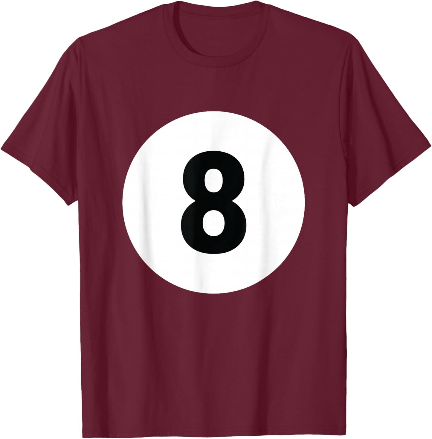 8 Pool Ball 8 Billiards Costume Halloween Group Matching T-Shirt - T-Shirt | Maroon