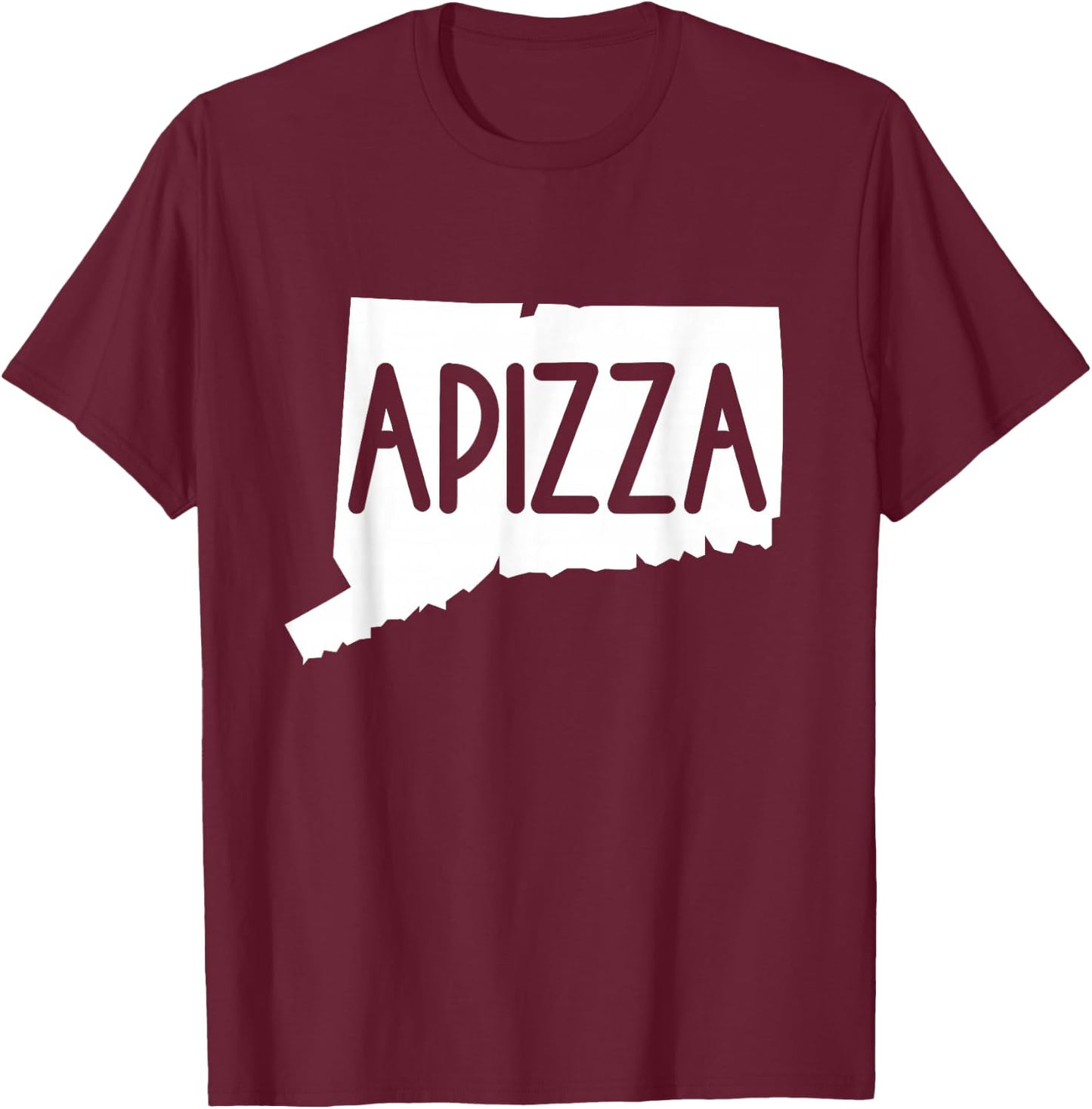 Vintage Apizza Connecticut | CT Pizza Lovers Gifts New Haven T-Shirt - T-Shirt | Maroon