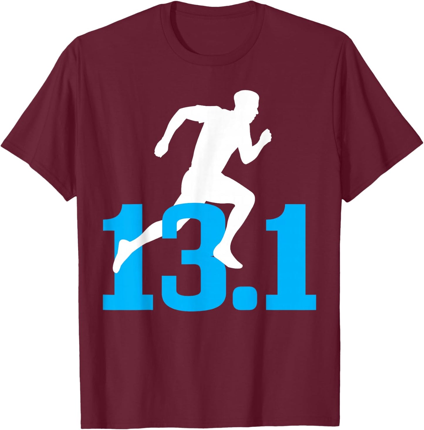 Half Marathon Runner Half Marathon Running Shoe, 13.1 Miles T-Shirt - T-Shirt | Maroon