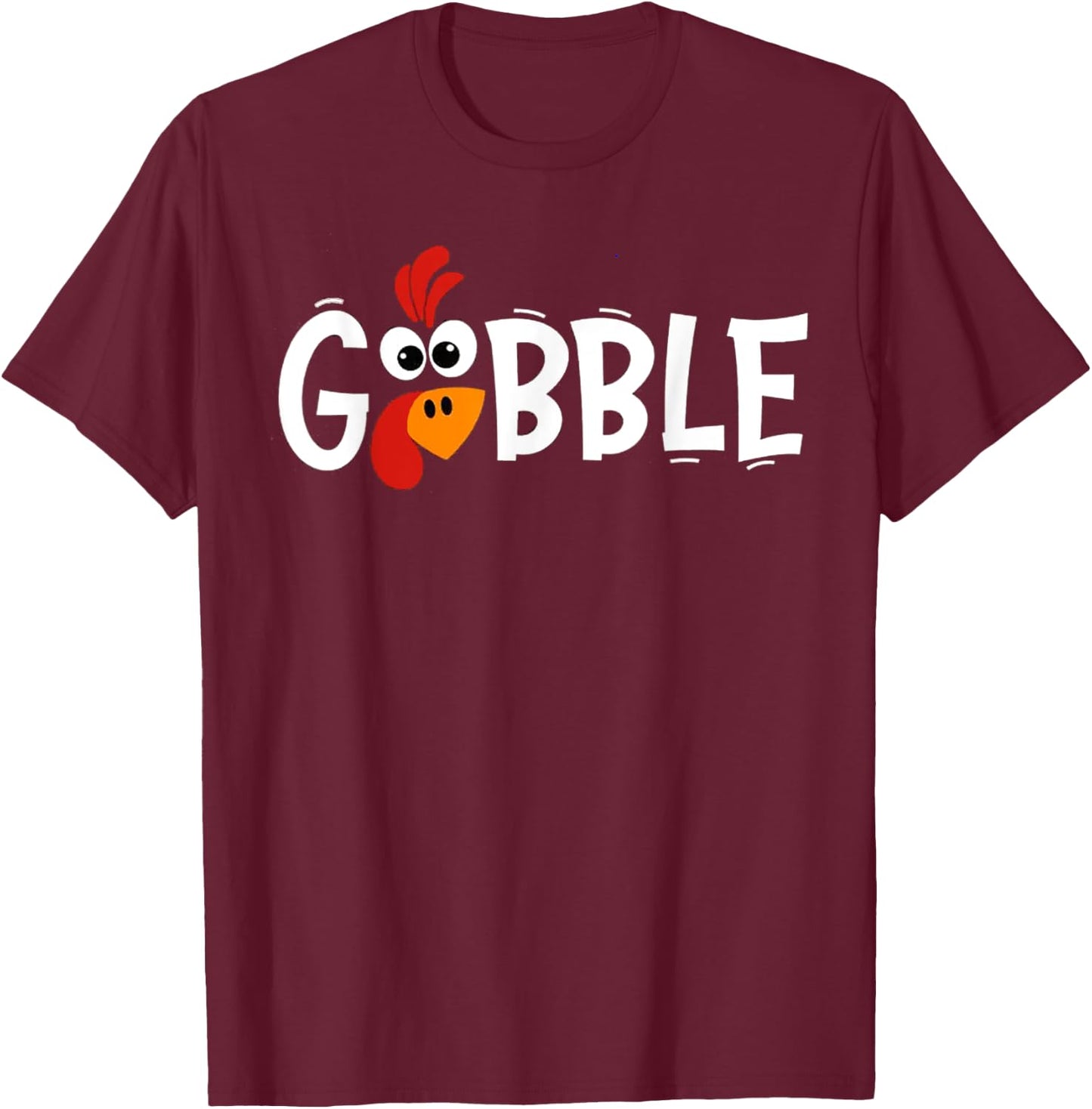 Gobble Till You Wobble Cool Turkey Thanksgiving Gobble T-Shirt - T-Shirt | Maroon