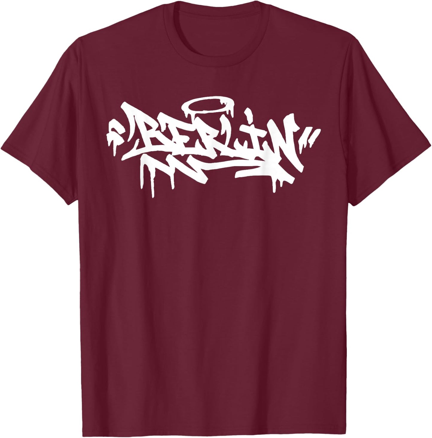 Berlin City Graffiti Street Art Handstyle Germany Hip Hop T-Shirt - T-Shirt | Maroon