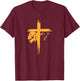Lion and Lamb Cross Christian T-Shirt - T-Shirt | Maroon
