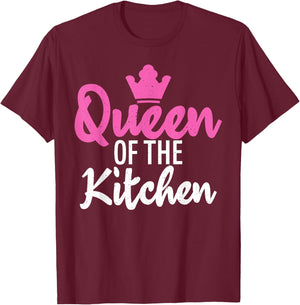 Queen of the Kitchen Cooking Baking Baker T-Shirt - T-Shirt | Maroon