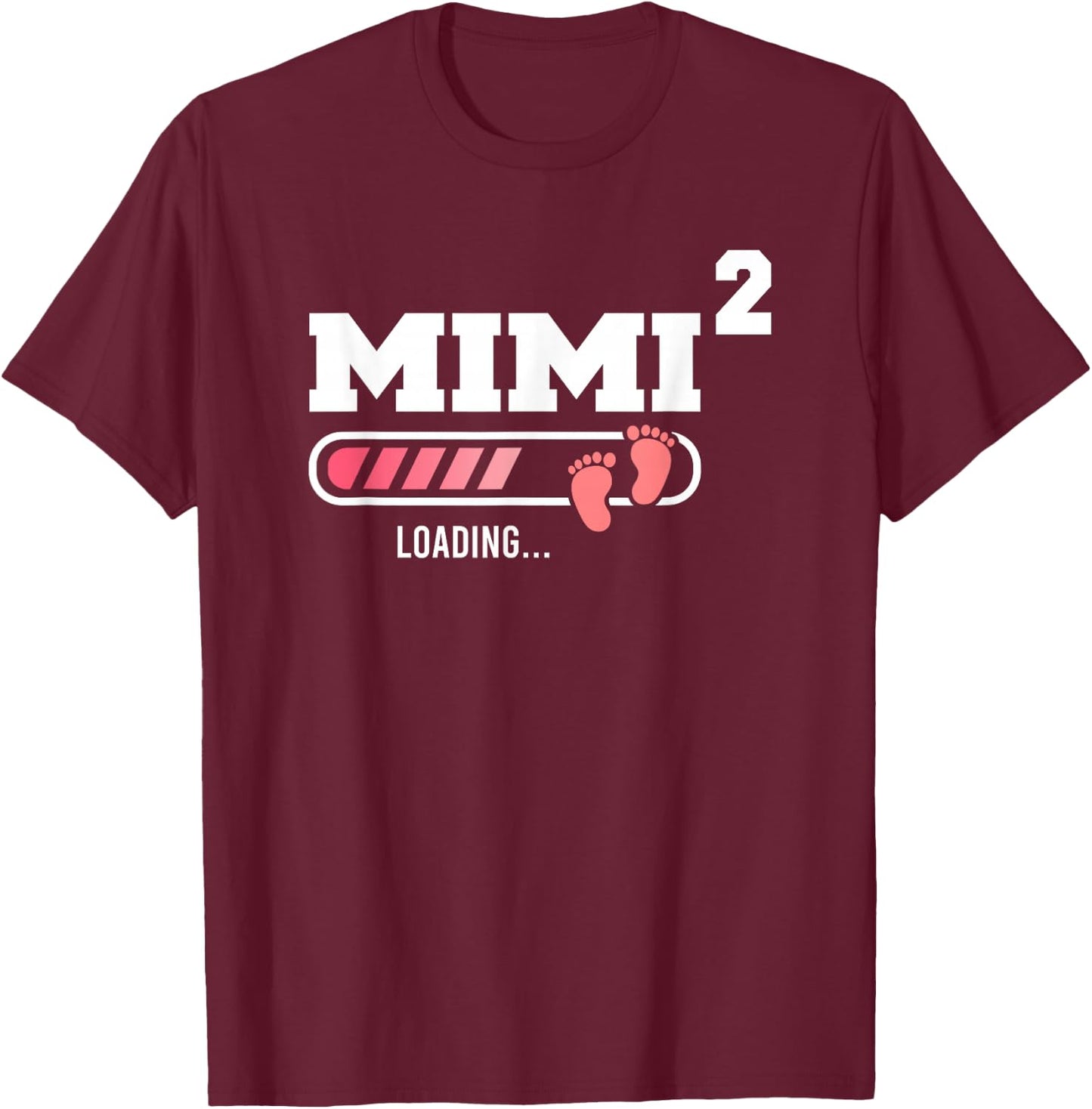 Mimi 2 Second Time Mimi Funny Mimi Of Two Mother's Day T-Shirt - T-Shirt | Maroon