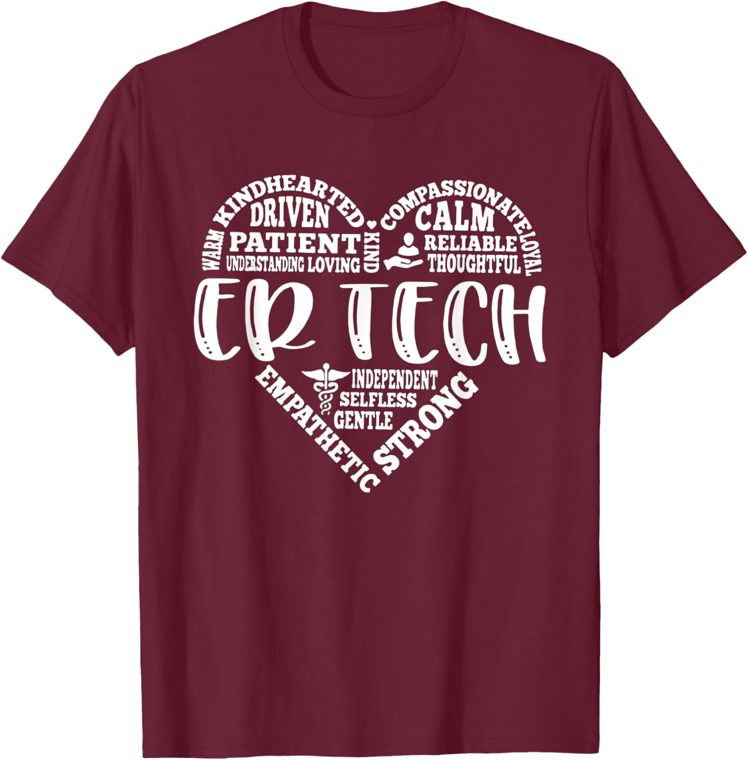 ER Technician Emergency Room T-Shirt - T-Shirt | Maroon