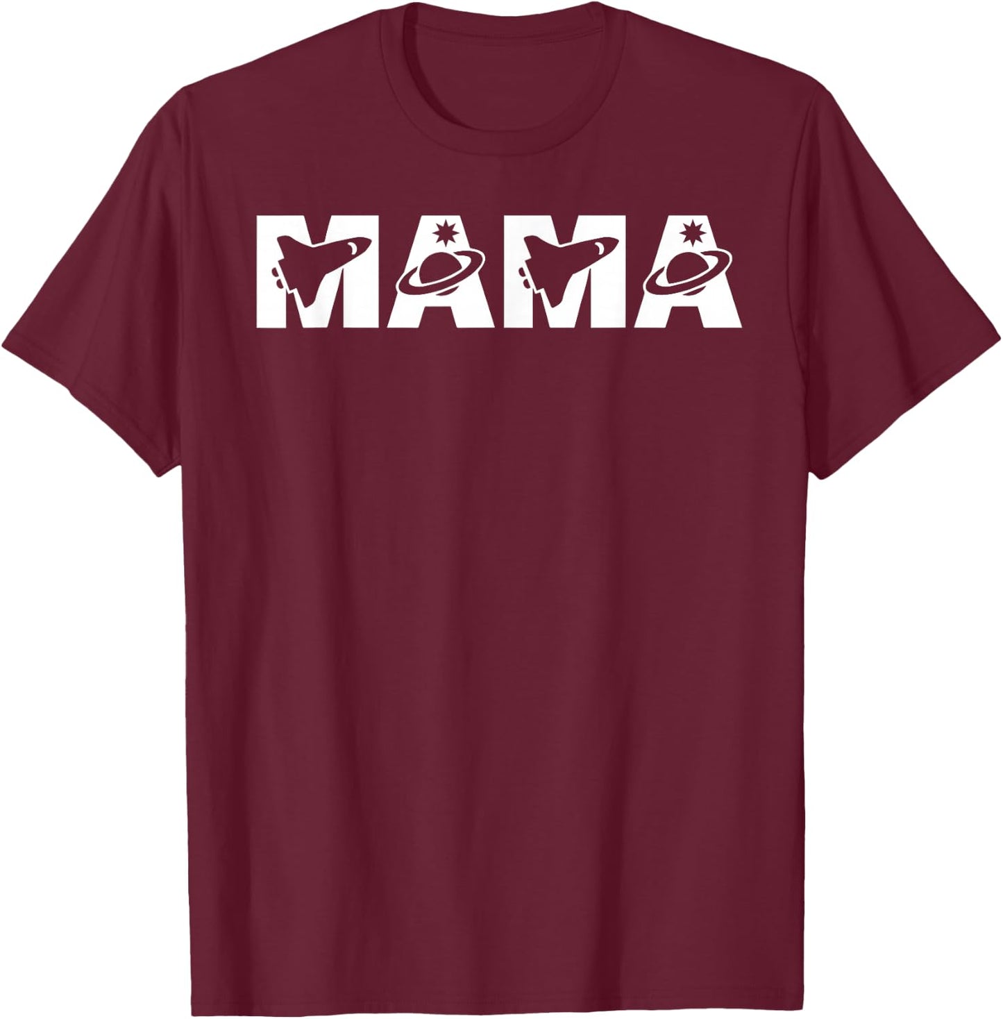 Funny Mama Space Astronaut Birthday Party T-Shirt - T-Shirt | Maroon